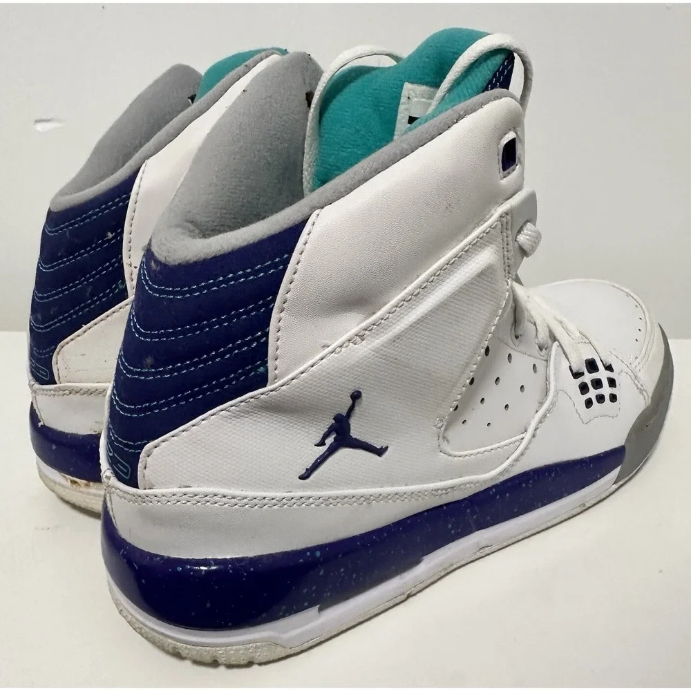 Nike Air Jordan Shoes Kids 6Y SC-1 538699-109 White Grape Basketball Sneakers‎